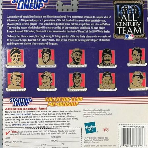 2000 New York Yankees -Lou Gehrig All Century Team 5” figure +  card - Picture 2 of 2